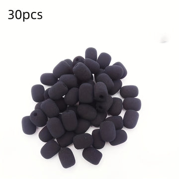 [10 filtros pop XLR] Juego de 10 filtros pop para conectores XLR, pantalla antiviento de espuma antichoque para micrófono, almohadillas de reducción de ruido para audífonos y micrófonos de mano, sin necesidad de batería