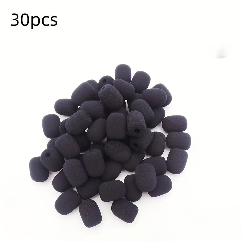 [10 filtros pop XLR] Juego de 10 filtros pop para conectores XLR, pantalla antiviento de espuma antichoque para micrófono, almohadillas de reducción de ruido para audífonos y micrófonos de mano, sin necesidad de batería