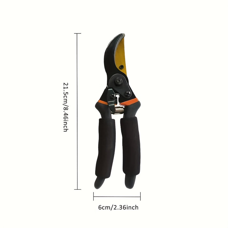 1pz/2pzs Tijeras de Jardinería Manuales Profesionales para Poda con Cuchillas de Acero Inoxidable Ultracortantes y Mangos Antideslizantes Ergonómicos para Flores, Arbustos, Topiares y Árboles Frutales - Diseño Ambidiestro, Sin Necesidad de Baterías