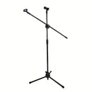 Trepie de micrófono metálico ajustable - Soporte profesional de piso de estudio y escenario con escalabilidad flexible, construcción de aleación duradera, ideal para emisión y grabación, accesorios de micrófono