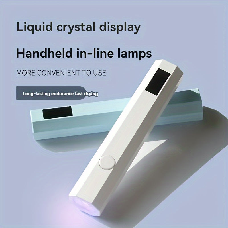 Luz LED para uñas recargable por USB con pantalla digital - Lámpara de curado portátil, batería de litio, control de botones para cuidado de uñas de alta calidad, lámpara LED para manicura.