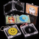5 unidades de Mini Estuches de CD con llavero, Cajas de plástico transparente con cadenas, Material de plástico duradero, para entusiastas de la música