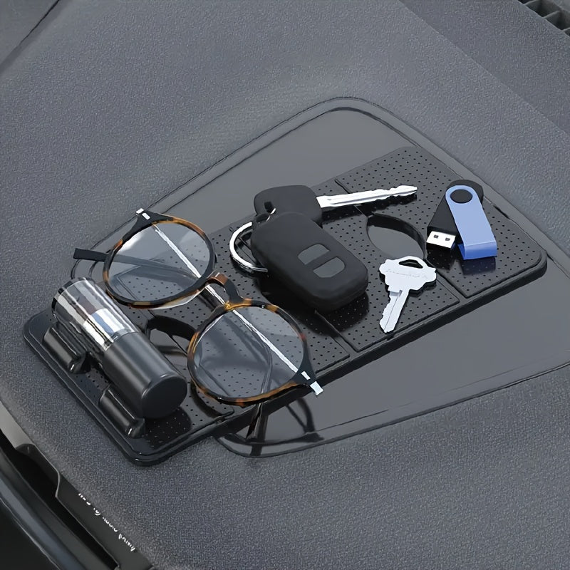 Soporte de teléfono para coche multifuncional - Resistente al calor, antideslizante, con agarre seguro, compatible con navegación GPS y conducción sin manos, montaje de teléfono para coche, montaje de teléfono para coche, seguro, duradero.