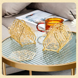 1pc Estante Multifuncional Geométrico para Cocina, Comedor, Plato, Plato, Horno, Toaster, Estante de Toallas de Papel de Hotel de Alta Gama, Estante de Toallas de Papel de Alta Calidad, Electrochapado en Oro, Suministros Universales para el Hogar