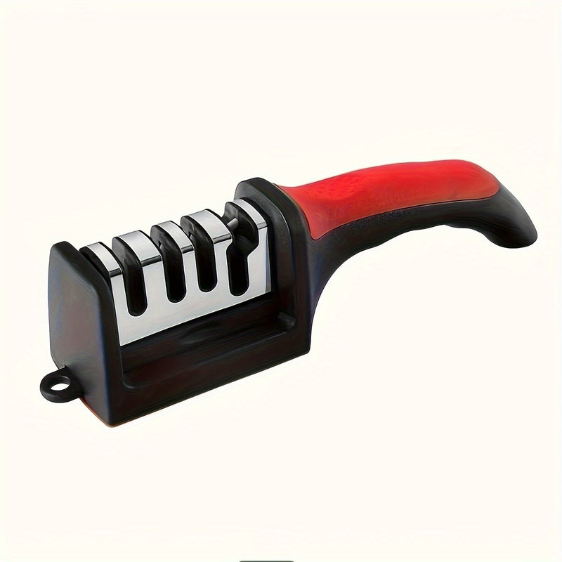Afilador de cuchillos manual, multifuncional rápido y fácil, cuerpo de hierro, sin batería, sin electricidad, para uso doméstico en la cocina.
