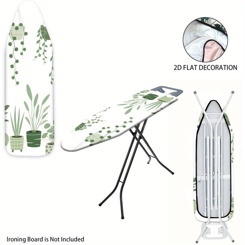 2D Plano, Cubierta de Tablero de Planchar 2D Plano - Lavable, Fácil de Instalar, Se Ajusta a la Mayoría de Tamaños Estándar, Patrón Floral y Hoja Vibrante, No Incluye Tablero de Planchar, Ideal para Decoración del Hogar, Cubierta de Tablero de Planchar,