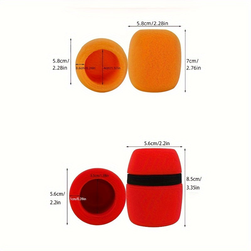 5/6 Juegos de Anillos Antideslizantes de Silicona para Micrófono con Cubierta Anticaída para la Cola y Cubiertas de Esponja para Micrófono, Adecuados para la Mayoría de Micrófonos de Mano