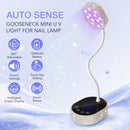 Linterna de Uñas Compacta para Escritorio con Pantalla Táctil - Secador Portátil con Piedras Brillantes, 12 Luces LED, Sensor Infrarrojo Inteligente, Kit de Manicura Perfecto para Cumpleaños de Mujeres
