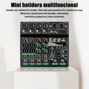 Tynan Mezclador de Audio USB de 6 canales con 256 efectos de reverberación RGB, fuente de alimentación elegante, transferencia de datos de alta velocidad - Lleva tu experiencia musical al siguiente nivel con este equipo de grado profesional, mezclador pa