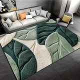 Alfombra de Baño con Patrón de Hoja Verde, Lavable en Máquina - Ideal para Cocina, Entrada y Decoración de Ducha - Regalo Perfecto para Estrenar Casa, Accesorio para Baño y Cocina