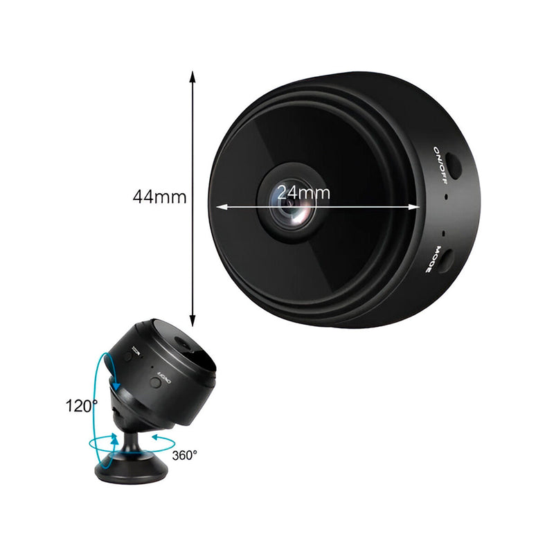 Cámara Espía HD Seguridad Base Rotatoria Wifi Bluetooth A9