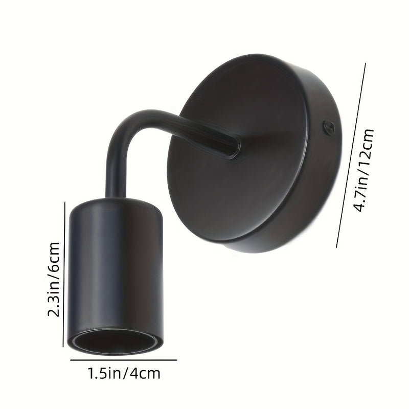 1 ud., Lámpara de Pared Pequeña Industrial, Luces Montadas en la Pared de Metal Hierro para Estilo Rústico, Aplique para Granja, Comedor, Pasillo, Isla de Cocina, Luz Semi-Encajada en la Pared, Compatible con Bombillas E26/E27 (Bombillas no Incluidas) De