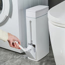 Basurero de Una Pieza con Cepillo de Gran Capacidad de 4.5L para Hogar, Función Desodorizante, Diseño Inteligente y Silencioso de Apertura/Cierre, Adecuado para Espacios del Hogar como Salón, Dormitorio, Oficina, Baño Público, Cepillo Integrado en el Con