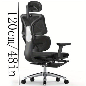 Butaca Ergonómica con Soporte Lumbar - Altura Ajustable, Base de Metal Resistente, Asiento Acolchado - Para Hogar, Gaming, Oficina - Sin Necesidad de Energía, Fácil Montaje - Diseño Moderno en , Asiento Cómodo, Costuras Reforzadas