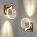 Lámpara de pared de cristal moderna, regulable, pantalla de lámpara de vidrio, adecuada para dormitorio de hotel, sala de estar, pasillo, baño, AC 85-265V