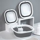 1 pieza, lavabo portátil plegable, lavabo de plástico grueso duradero para manos y pies, diseño de almacenamiento expansible, no necesita electricidad, ideal para el hogar, dormitorio, uso al aire libre, artículos esenciales del hogar, lavabo de lavadora
