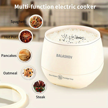Mini Olla Arrocera, Fiambrera Eléctrica, Olla Arrocera Portátil De Viaje Pequeña, Olla Antiadherente, Función De Mantener Caliente, Adecuada Para 1-3 Personas - Para Cocinar Sopa, Arroz, Estofados, Granos Y Avena
