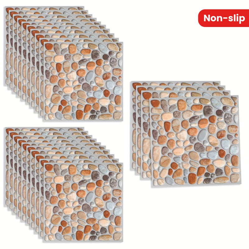 24pcs Pegatinas de Azulejos 3D para Baño - Autoadhesivas, Calcomanías Antideslizantes para Renovación Fácil