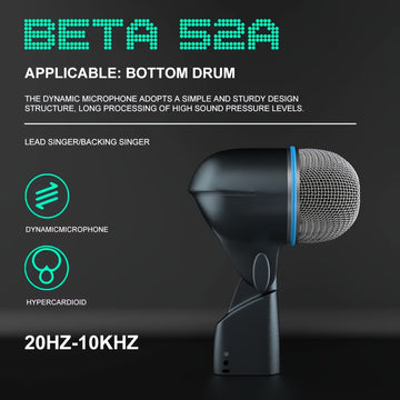 BETA MIC Micrófono de Voz de Robot Instrumento Musical Micrófono Dinámico de Corazón Micrófono con Cable para Aplicaciones Vocales e Instrumentales Tambor de Serpiente Guitarra Eléctrica de Latón Instrumento de Percusión