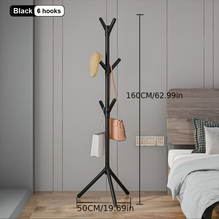 Perchero de Árbol Autónomo de Plástico Resistente - Diseño Multiusos para Ahorrar Espacio, Capacidad de 27.22 KG, Solución Moderna para Hogar y Oficina, Organizador de Sombreros, Bolsas, Toallas y Ropa, Estante Portátil para Armarios