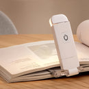 1 lámpara de lectura USB mini, portátil, plegable, con protección para los ojos, 3 niveles de brillo ajustable, luz cálida y fría, con clip para libros, diseño ahorrador de espacio, recargable, ideal para lectura nocturna, trabajo, dormitorio o residenci