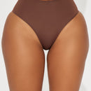 Microfibra Nova de cintura media hipster panty - Chocolate