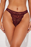 Tanga de encaje Nova - Vino