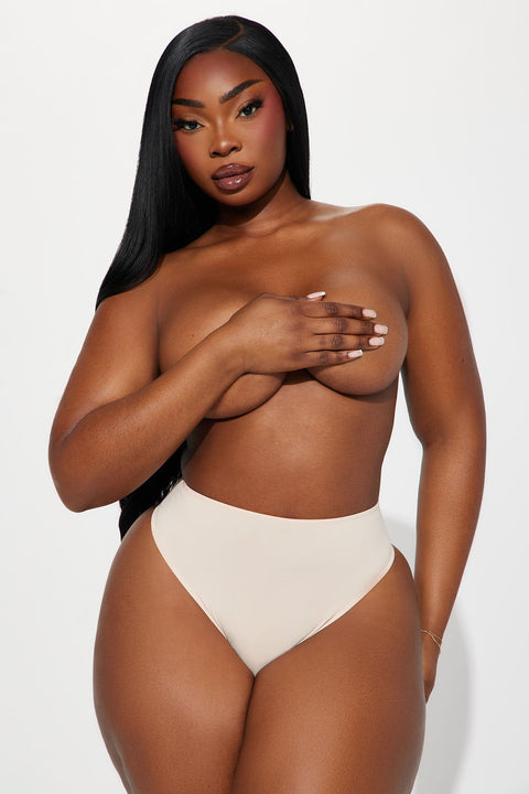 Tanga de cintura alta Nova Microfiber - Nude-n