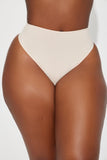 Tanga de cintura alta Nova Microfiber - Nude-n