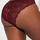 BrasiNova Tanga de encaje - Vino