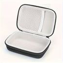 Estuche para altavoz JBL Go3, funda rígida de nailon con malla, anti deformación, anti rayones, forro interior de franela, bolsillo de malla, cierre con cremallera, doble negro