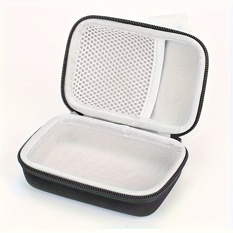 Estuche para altavoz JBL Go3, funda rígida de nailon con malla, anti deformación, anti rayones, forro interior de franela, bolsillo de malla, cierre con cremallera, doble negro