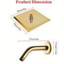 1 juego de cabeza de ducha de lluvia elegante y lujosa con brazo de extensión, cabeza de ducha de alta presión de acero inoxidable de calidad, experiencia de ducha relajante incluso con flujo y presión de agua bajos, combinación dorada de lujo (cabeza de