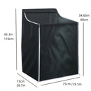 Cubierta de polvo para lavadora y secadora con apertura frontal - Protección solar, no requiere batería, compatible con electrodomésticos de estilo americano, negro con cremallera blanca, accesorio para lavadora y secadora, accesorio para electrodoméstic