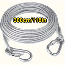 1 Juego, Cuerda de ropa de acero inoxidable, portátil, ideal para lavandería en interiores/exteriores, accesorios de camping, baños y dormitorios, cuerdas de ropa