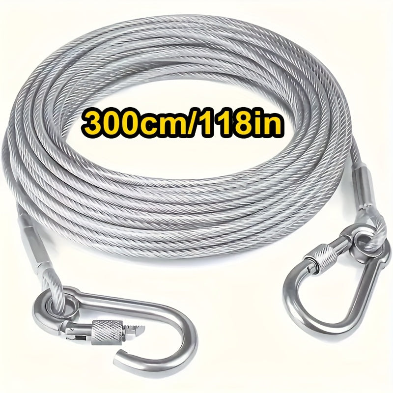 1 Juego, Cuerda de ropa de acero inoxidable, portátil, ideal para lavandería en interiores/exteriores, accesorios de camping, baños y dormitorios, cuerdas de ropa