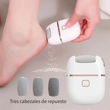 1 Pieza, Lijadora Eléctrica Recargable, 3 Cabezas Interchangeables, Cabeza De Molienda Gruesa Para Polir, Carga USB, Portátil Y Fácil De Usar, Cuidado Beige Claro, Adecuada Para Pies Secos Y Quebradizos Y Beige Claro
