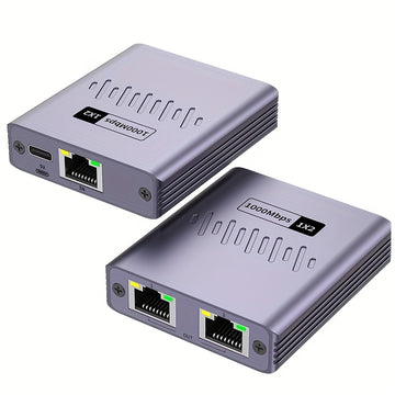 Un divisor de red que divide una conexión única en dos, permitiendo el acceso simultáneo a Internet con un extensor de conmutador RJ45 de 1000 Mbps, que también funciona como un dispositivo de compartición de red 1 a 4.