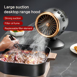 Exhausto portátil, ventilador de cocina con alimentación USB, ventilador de cocina portátil con filtros desmontables, ventilador de cocina mini para uso doméstico de barbacoa y olla exprés.