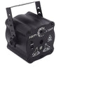 Proyector láser LIANZE RGB activado por sonido con mando a distancia, bola de luz de aluminio de aleación de aluminio pulido negro, fuente LED, alimentado por USB, <0,4 mW láser, con batería de botón no recargable, para fiestas, clubes, cumpleaños, karao
