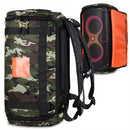 Bolsa de viaje de altavoz Partybox 110, camuflaje con acceso de cremallera, ventana de sonido coincidente para operación fácil, estuche de equipo de música