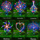 Luces Solares para Jardín de 1 Pieza - 8 Modos, Ilumina tu Jardín con Luces de Fuegos Artificiales Solares - ¡Luzes LED Exteriores DIY de 60/150/200/240! Iluminación Decorativa Exterior IP54