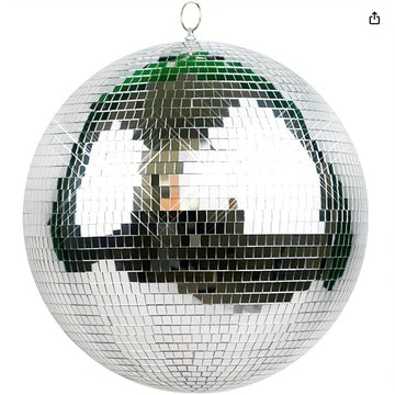 1pc Bola de Espejo de Vidrio, Bola Disco Reflectante, Accesorio para Fotografía, Decoraciones de Bodas para Hogar Sala Oficina, Adecuada para Halloween Navidad Día de San Valentín Año Nuevo Iluminación Escénica