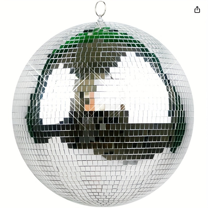 1pc Bola de Espejo de Vidrio, Bola Disco Reflectante, Accesorio para Fotografía, Decoraciones de Bodas para Hogar Sala Oficina, Adecuada para Halloween Navidad Día de San Valentín Año Nuevo Iluminación Escénica