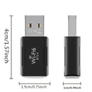 LEINSIS 900Mbps WiFi 6 Dual-Band 2.4G/5G Adaptador USB - Tarjeta de red inalámbrica de alta velocidad 802.11ax para portátiles y escritorios Mac, Plug & Play, no necesita controlador, diseño compacto, adaptador de red inalámbrica para portátiles, adaptad