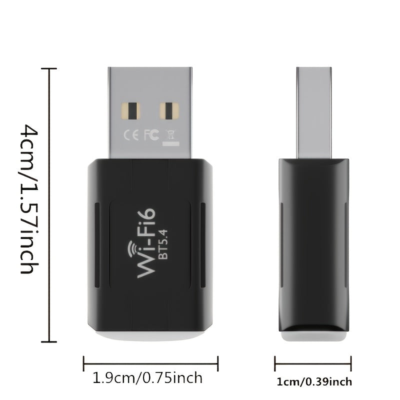 LEINSIS 900Mbps WiFi 6 Dual-Band 2.4G/5G Adaptador USB - Tarjeta de red inalámbrica de alta velocidad 802.11ax para portátiles y escritorios Mac, Plug & Play, no necesita controlador, diseño compacto, adaptador de red inalámbrica para portátiles, adaptad