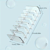 Organizador de Maquillaje de Acrílico Transparente con Divisores de Cajón - Estante de Almacenamiento para Paleta de Sombras y Lápiz Labial para Tocador, Soporte de Exhibición Cosmético Transparente para Escritorio