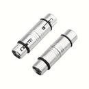 Cable adaptador de audio XLR hembra a hembra Xahpower, gris, conectores de audio profesionales para micrófonos y mezcladores.