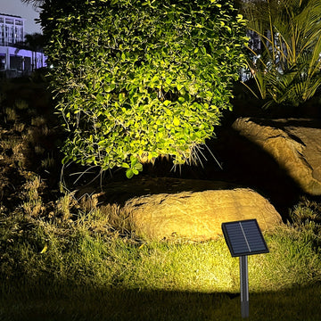 1 unidad de Luces Solares para Césped Villa Jardín Focos de Paisaje Exterior 9LEDs Luces Solares para Árboles de Patio