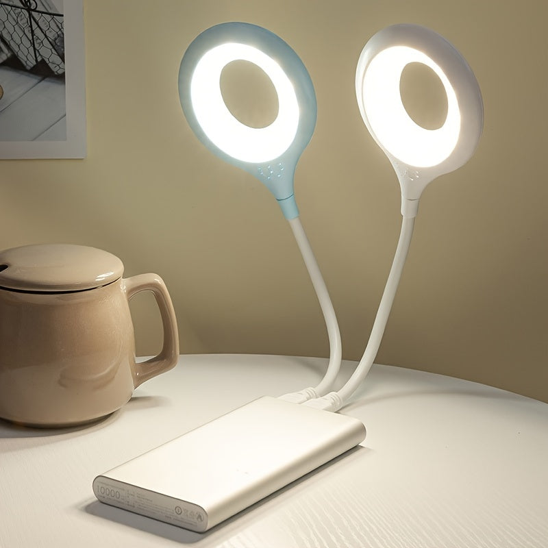 1 Unidad, Lámpara De Escritorio Led Usb, Luz Portátil, Para Lectura, Luces De Libros Para Ordenador, Pc, Portátil, Anillo, Para El Cuidado De Los Ojos, Ideal Para El Estudio